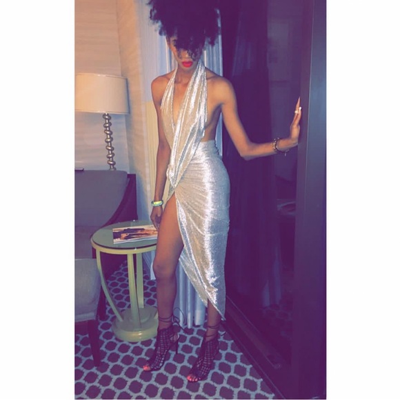 SCK The Label Silver Multi-way Backless Dress - Picture 3 of 5